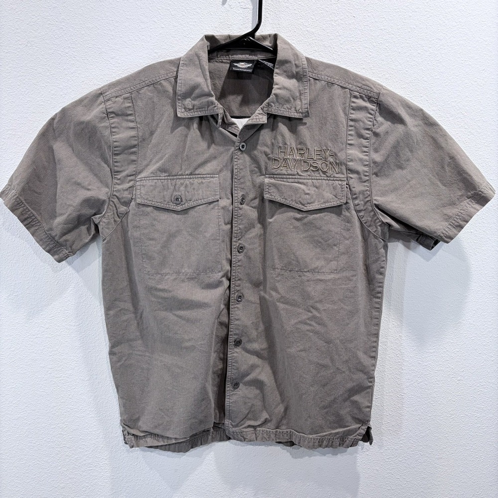Harley Davidson Man's M Short Sleeve Button Front Shirt